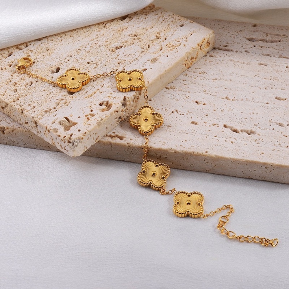 24K Gold Floral Bracelet*Vintage Jewelry - Picture 3 of 6